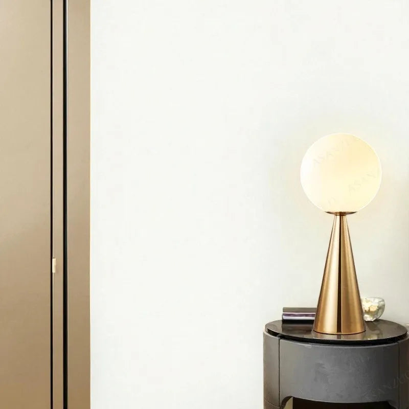 Lampe Boule créative boule laiton originale