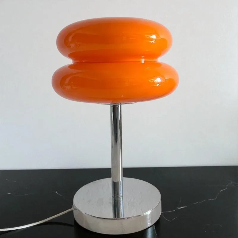 Lampe Boule macaron verre tricolore décorative