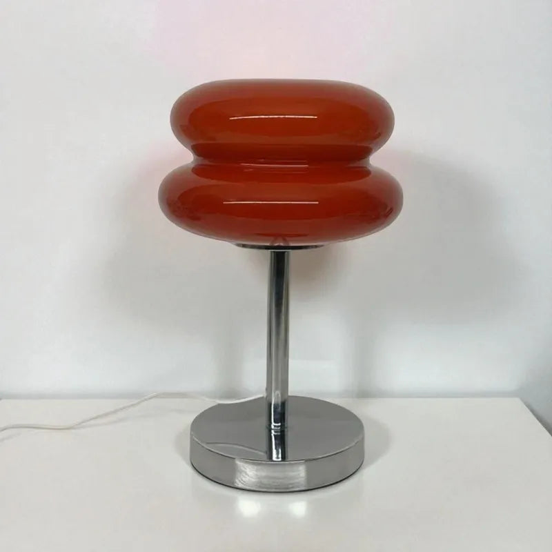 Lampe Boule macaron verre tricolore décorative