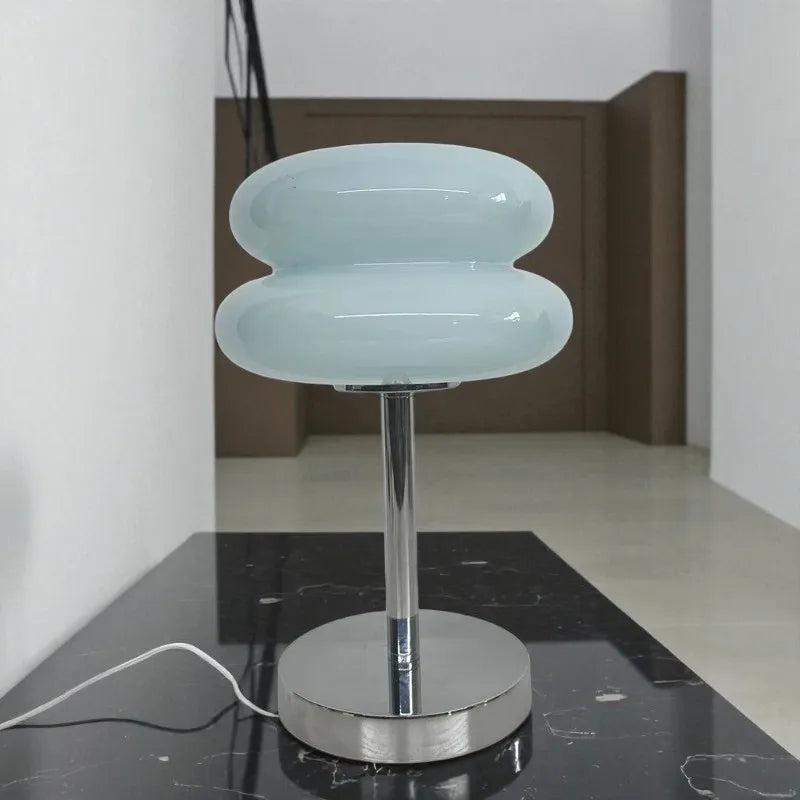 Lampe Boule macaron verre tricolore décorative