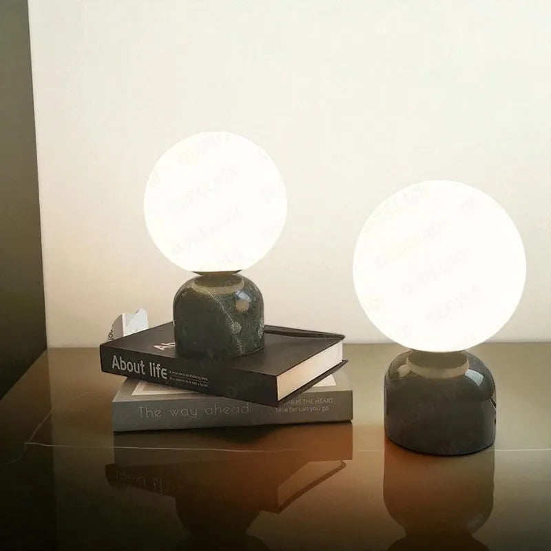 Lampe Boule marbre moderne boule décorative