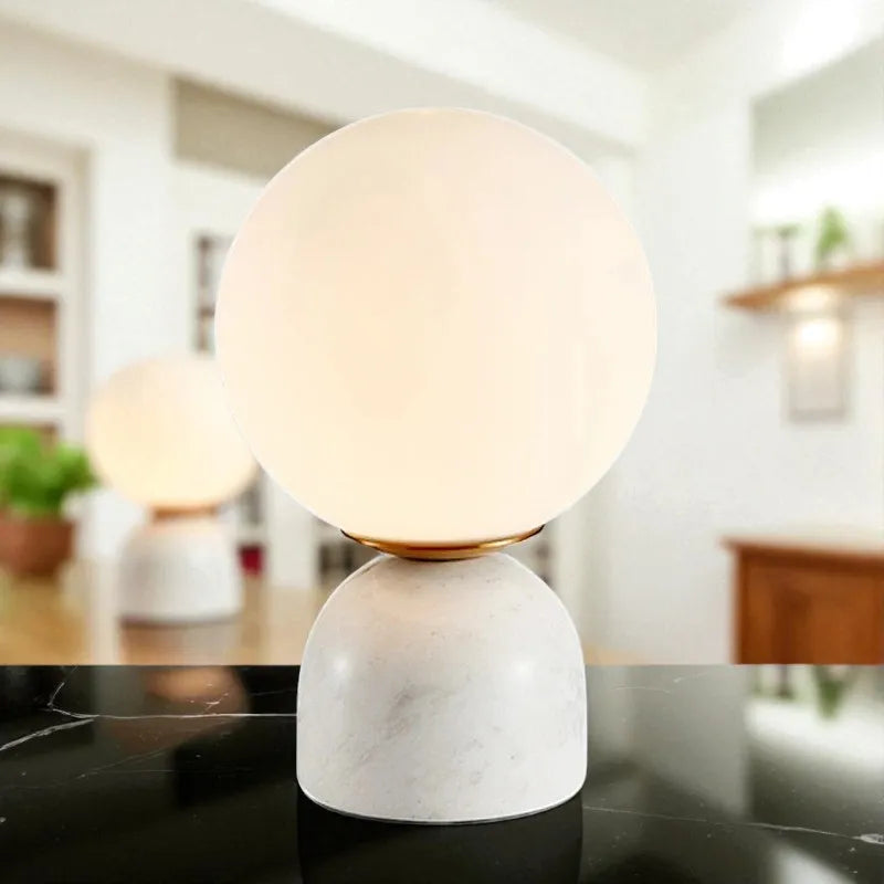 Lampe Boule marbre moderne boule décorative