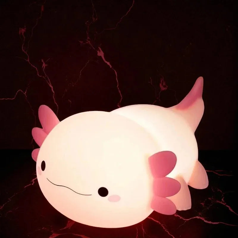 Lampe de Chevet Enfant Axolotl en silicone