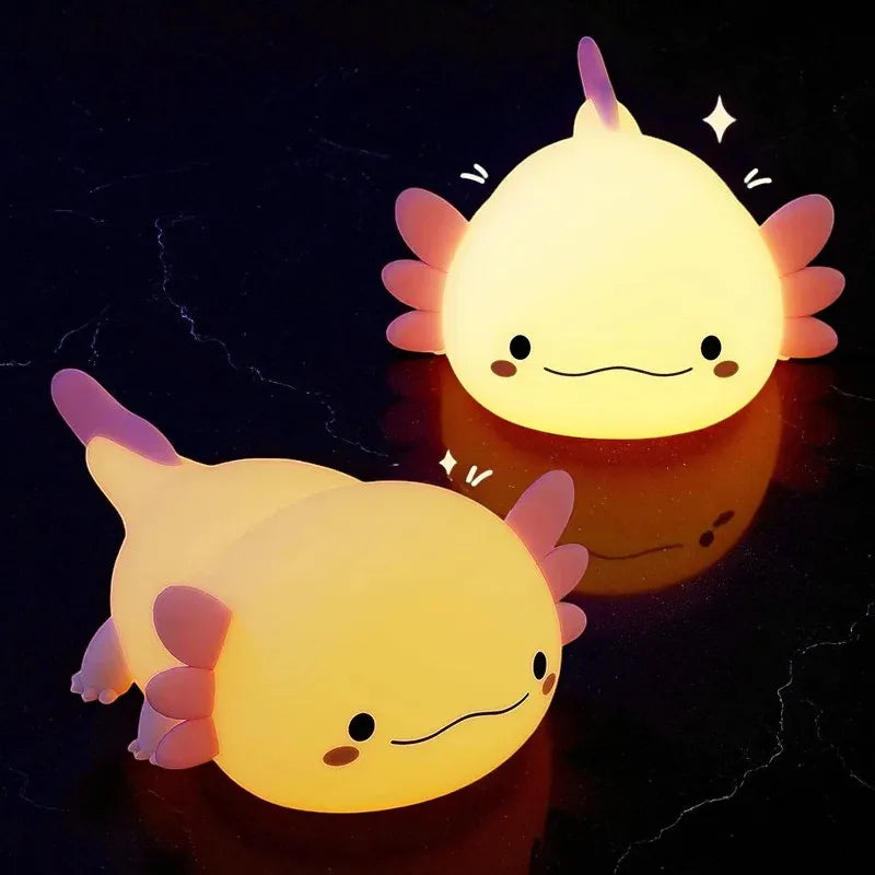 Lampe de Chevet Enfant Axolotl en silicone