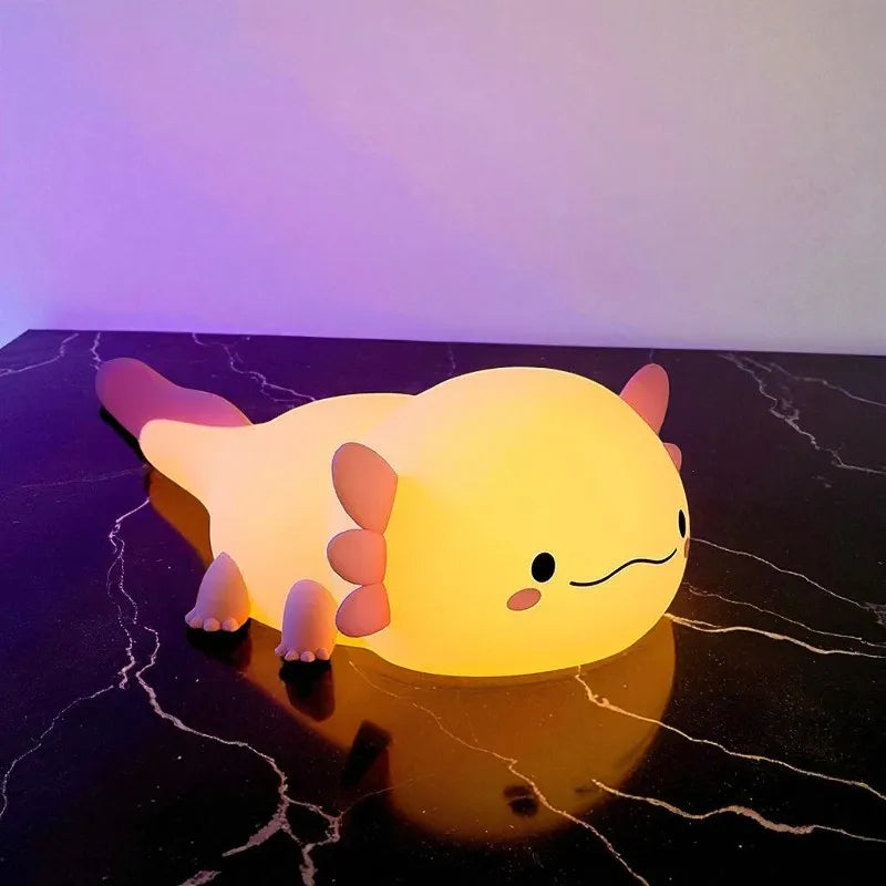 Lampe de Chevet Enfant Axolotl en silicone