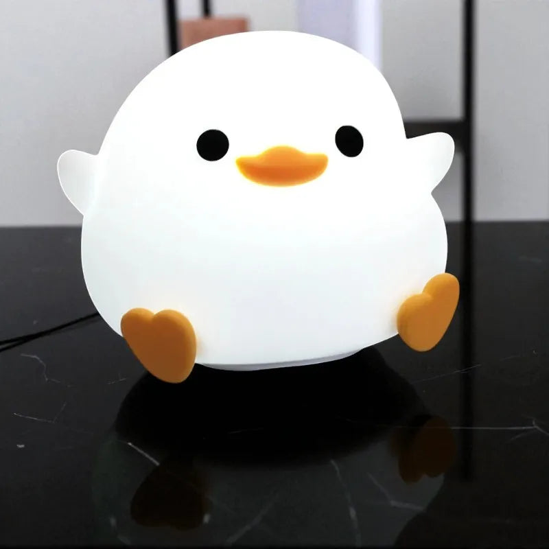 Lampe de Chevet Enfant Canard en silicone