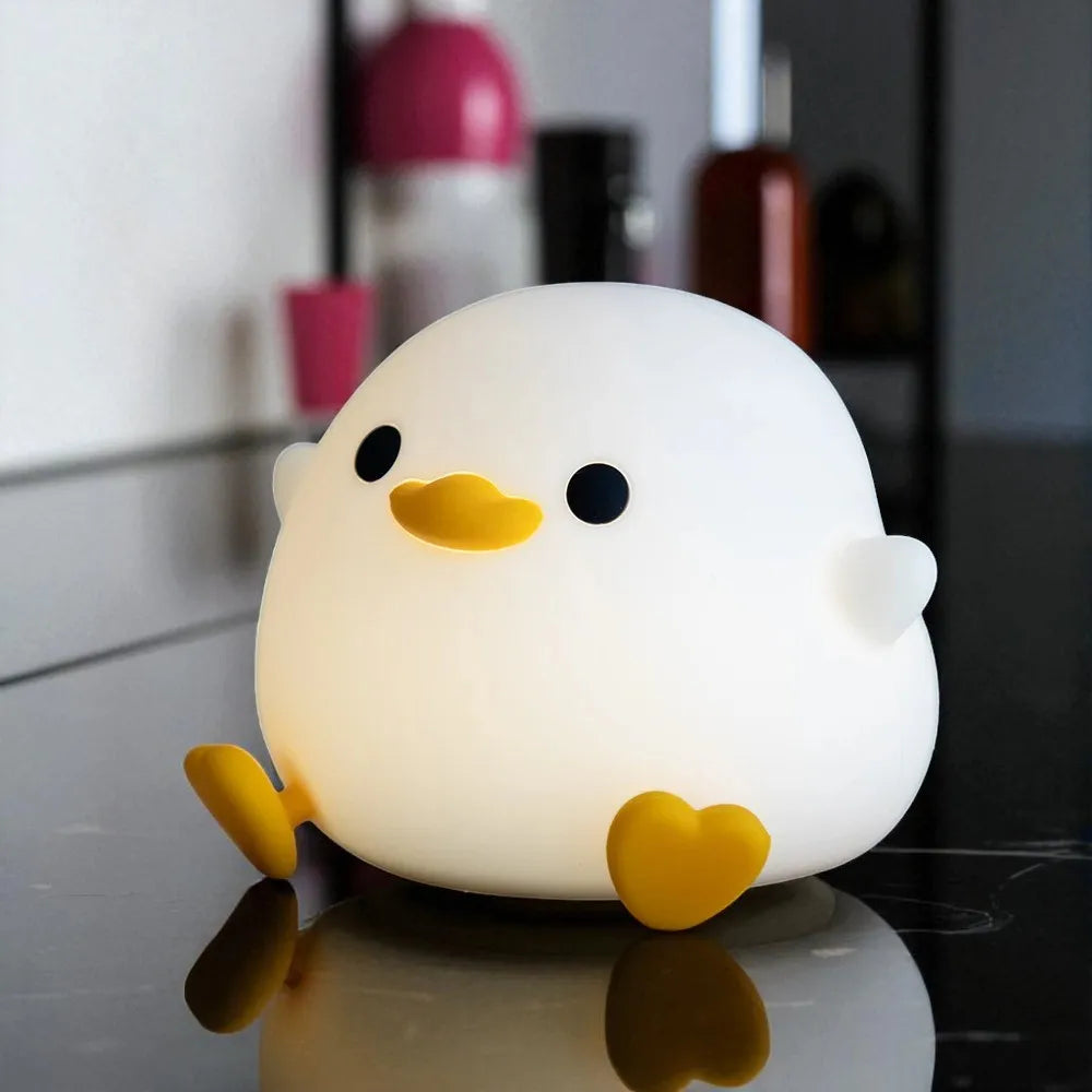 Lampe de Chevet Enfant Canard en silicone