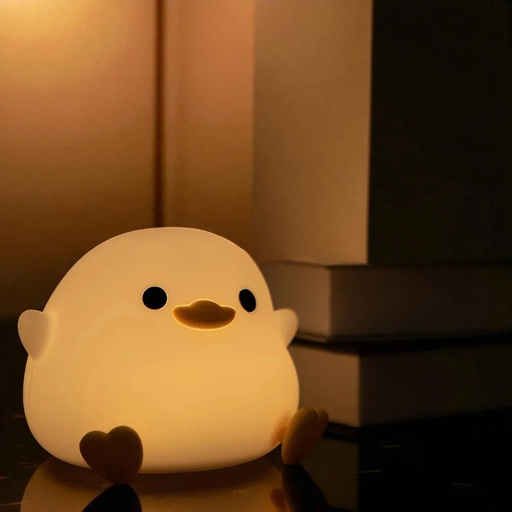 Lampe de Chevet Enfant Canard en silicone