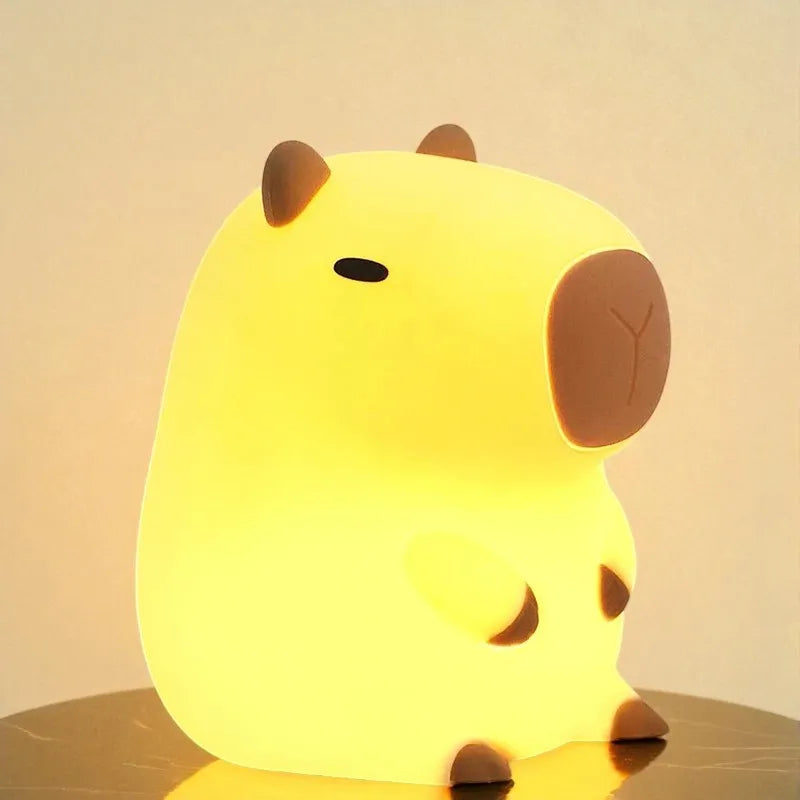 Lampe de Chevet Enfant Capybara en silicone