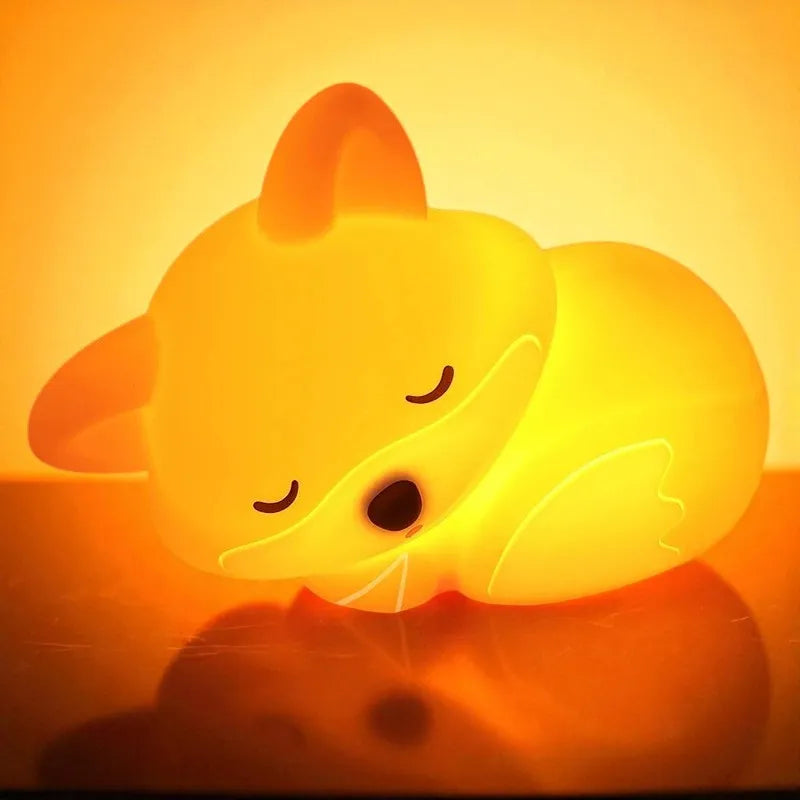 Lampe de Chevet Enfant Renard en silicone