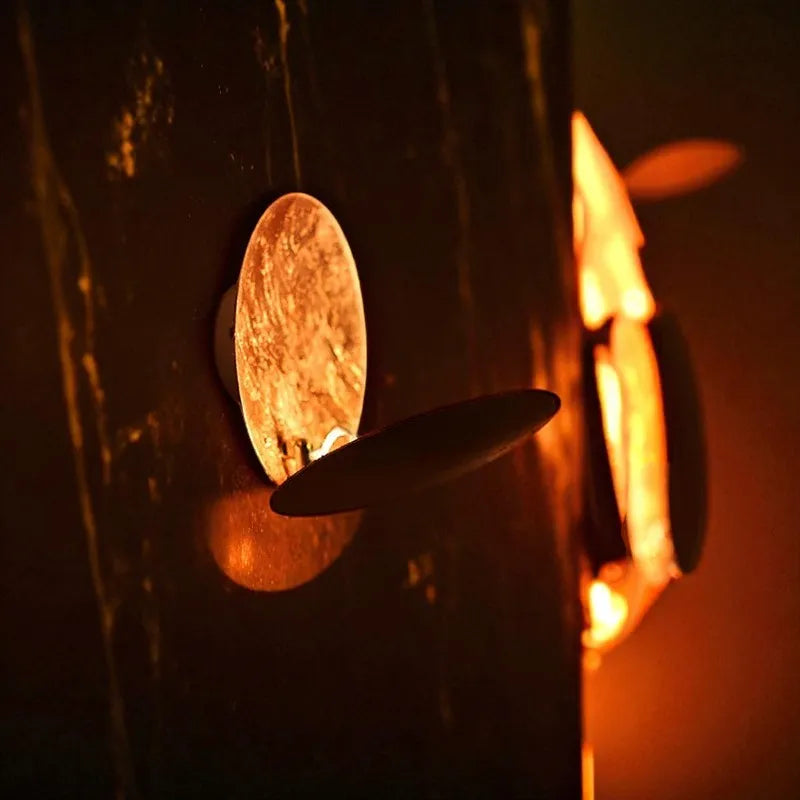 Lampe de Chevet Murale éclipse lune cuivre 20cm