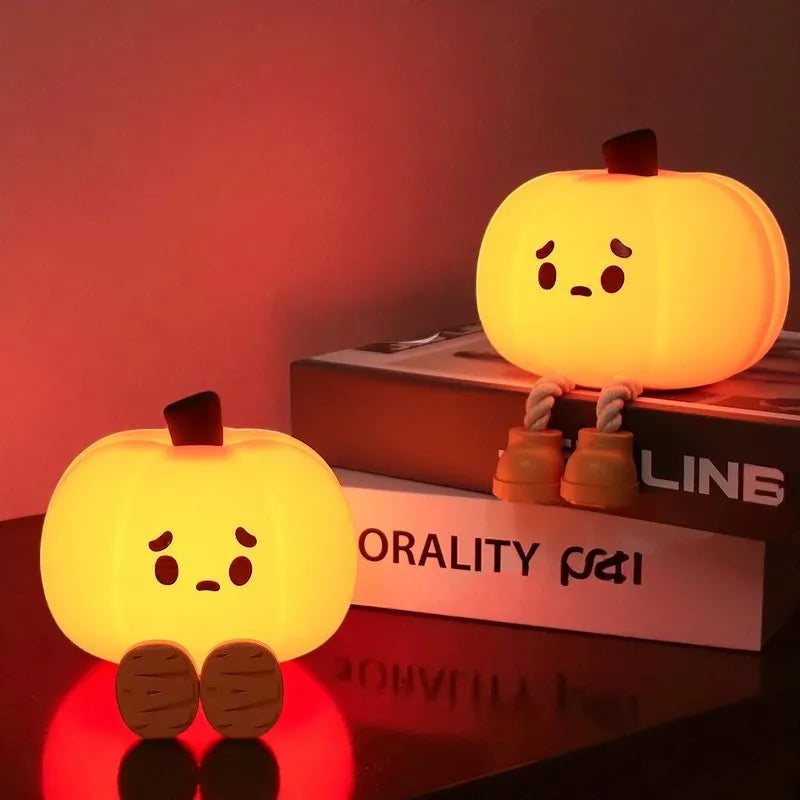 Lampe de Chevet Rechargeable citrouille décorative