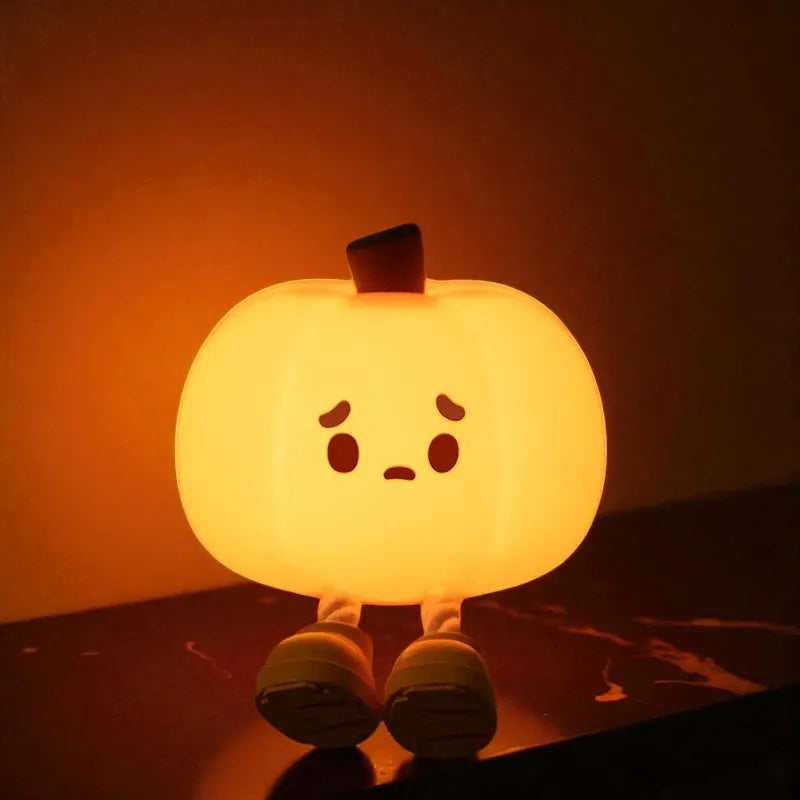 Lampe de Chevet Rechargeable citrouille décorative