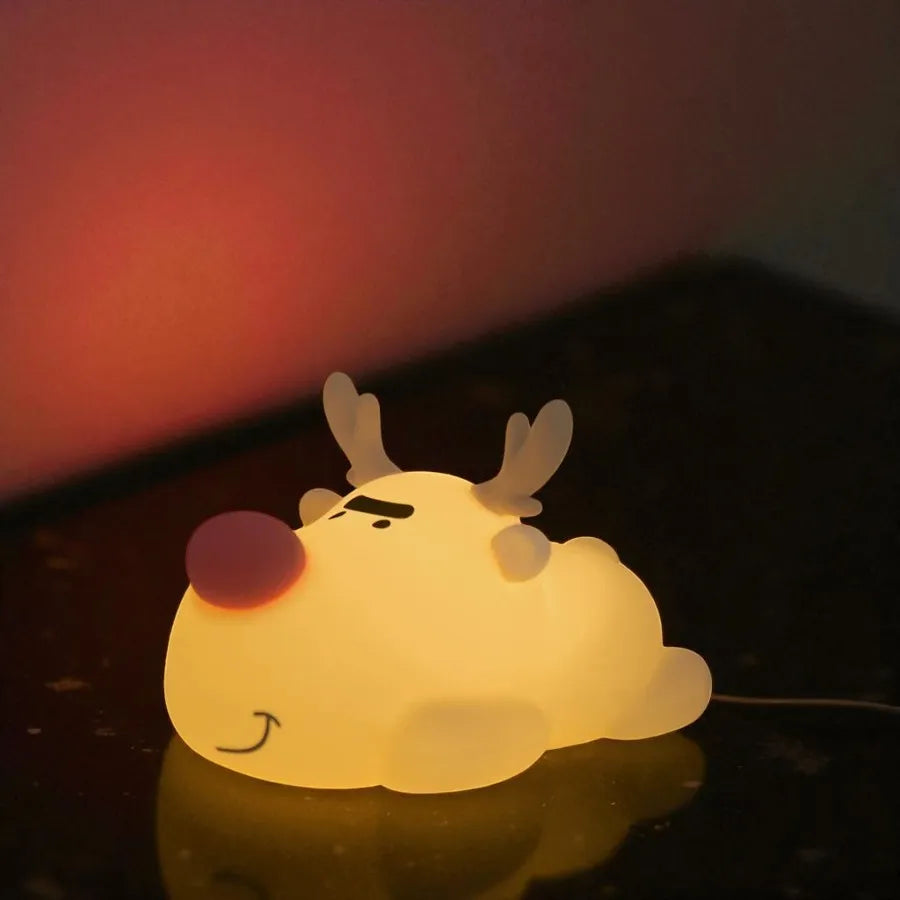 Lampe de Chevet Rechargeable renne décorative