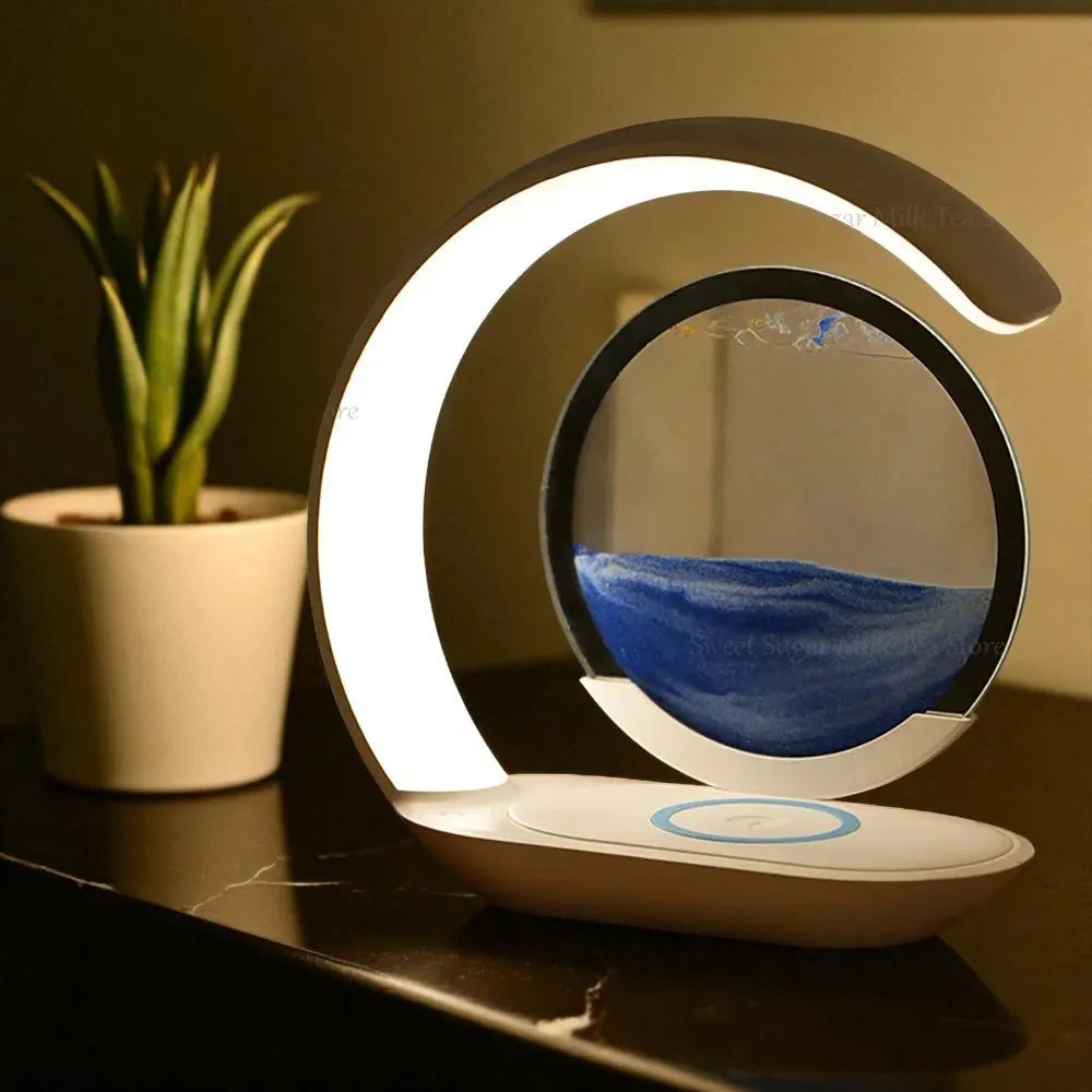 Lampe de Chevet Rechargeable sable décorative
