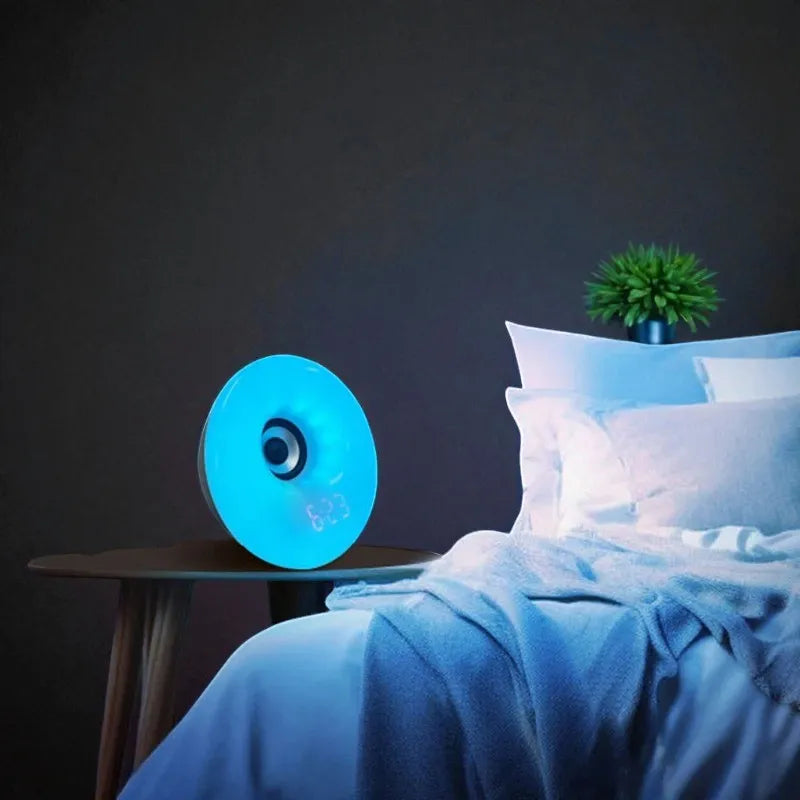 Lampe de Chevet Réveil Bluetooth multicolore