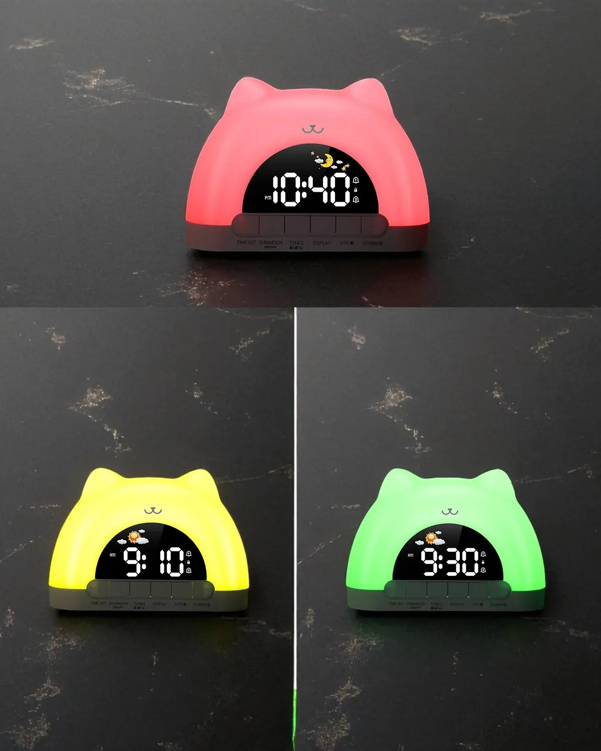 Lampe de Chevet Réveil enfants 11 couleurs