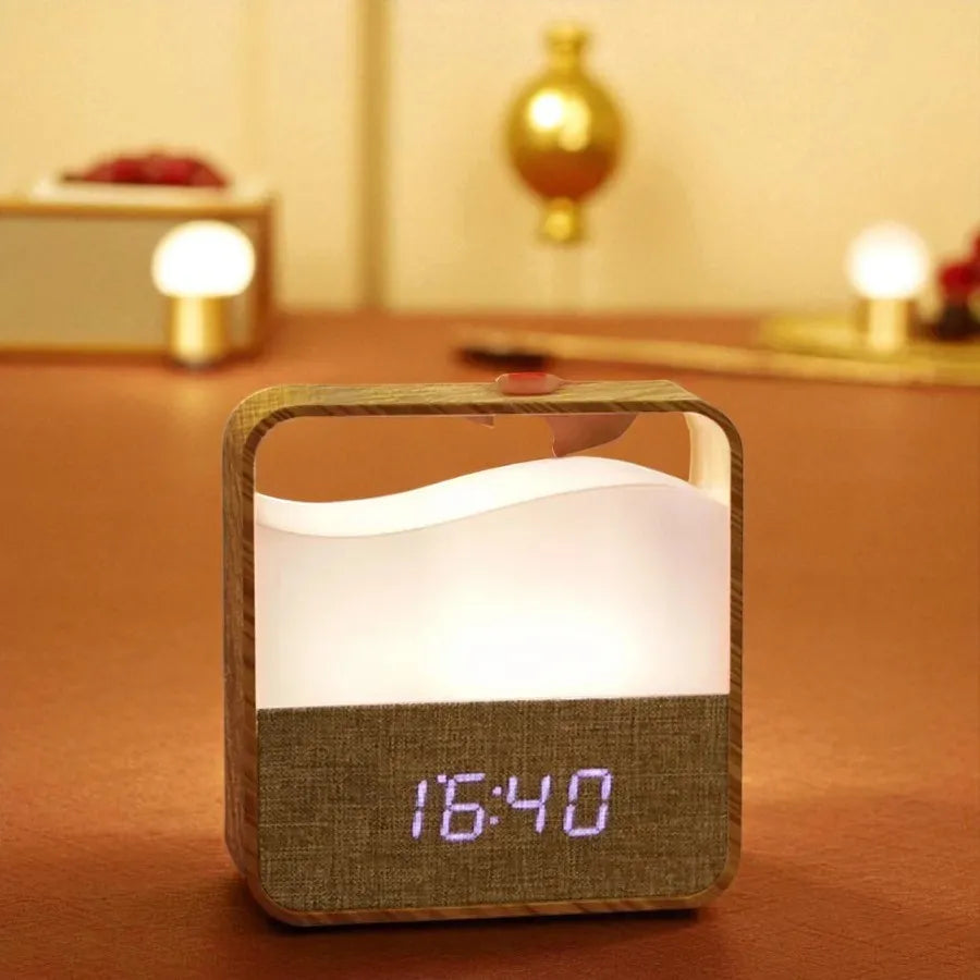 Lampe de Chevet Réveil rechargeable multifonction