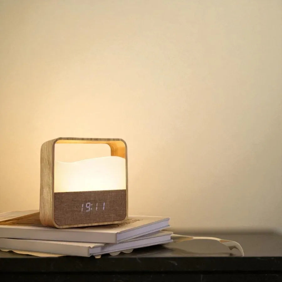 Lampe de Chevet Réveil rechargeable multifonction