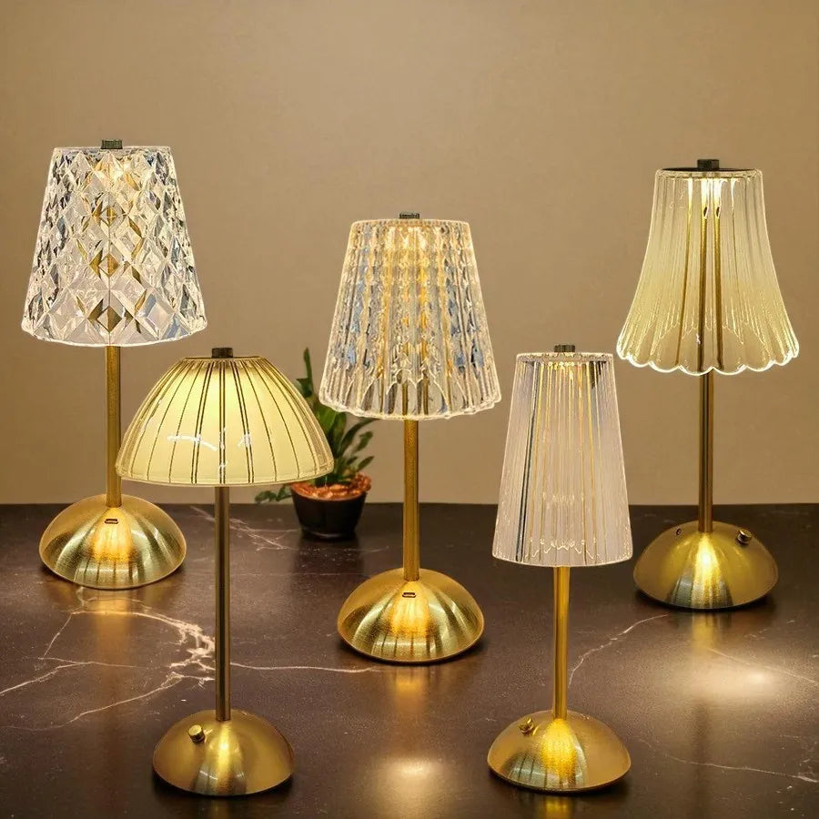 Lampe de Chevet Tactile cristal rechargeable